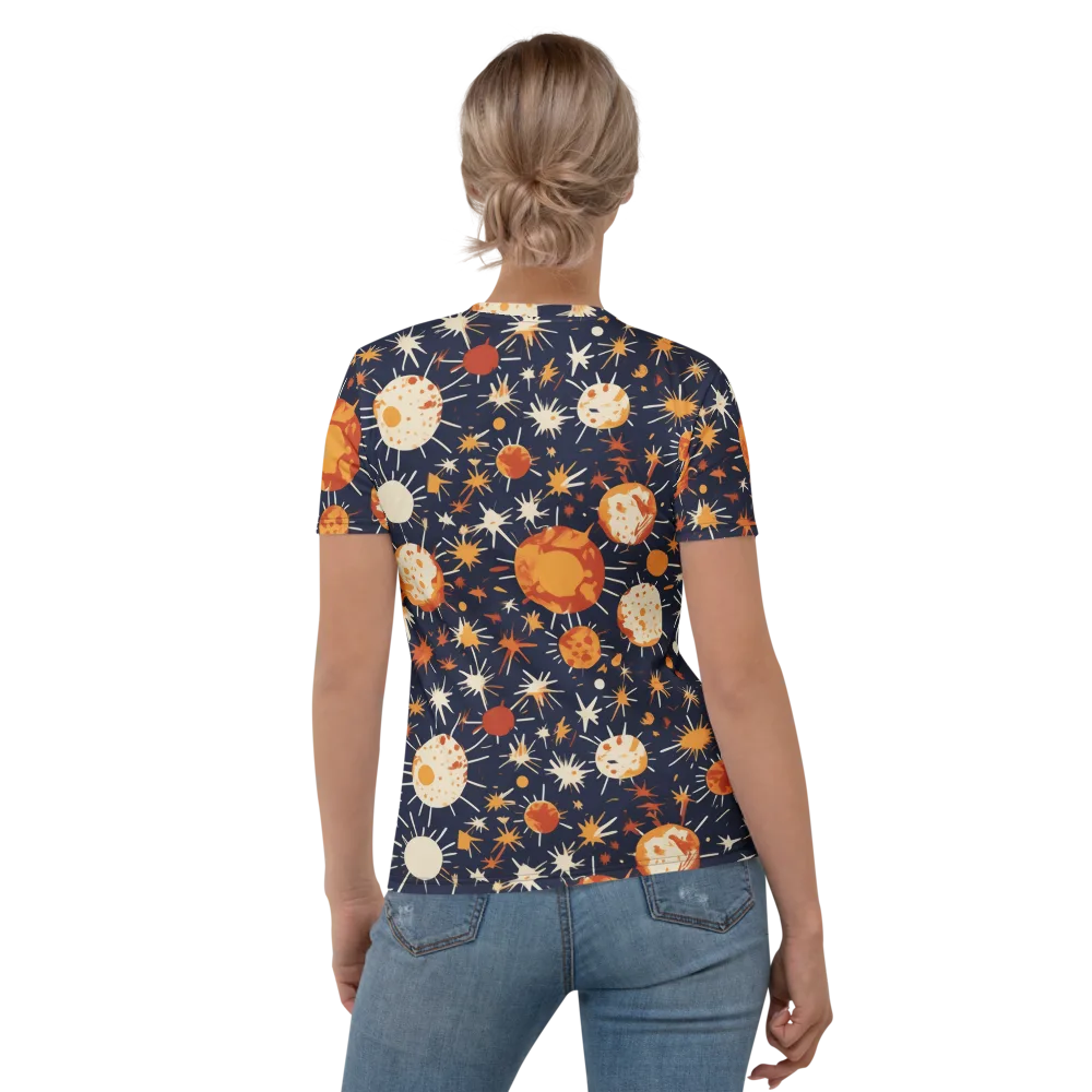 Copper Constellation on Women's Crew Neck T-Shirt — Back