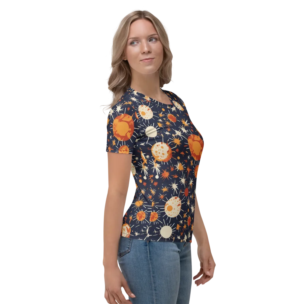 Copper Constellation on Women's Crew Neck T-Shirt — Right