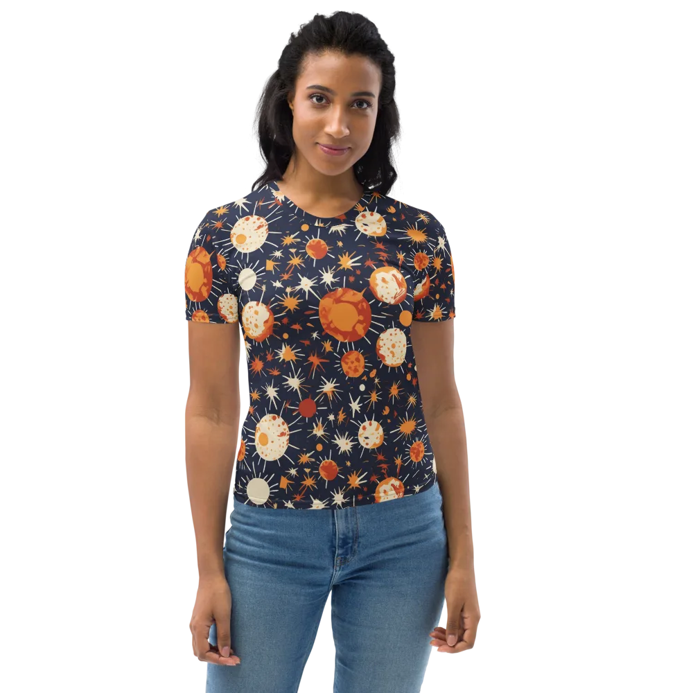 Copper Constellation on Women's Crew Neck T-Shirt — Front