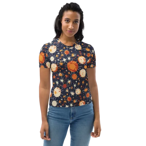 Copper Constellation on a Women's Crew Neck T-Shirt