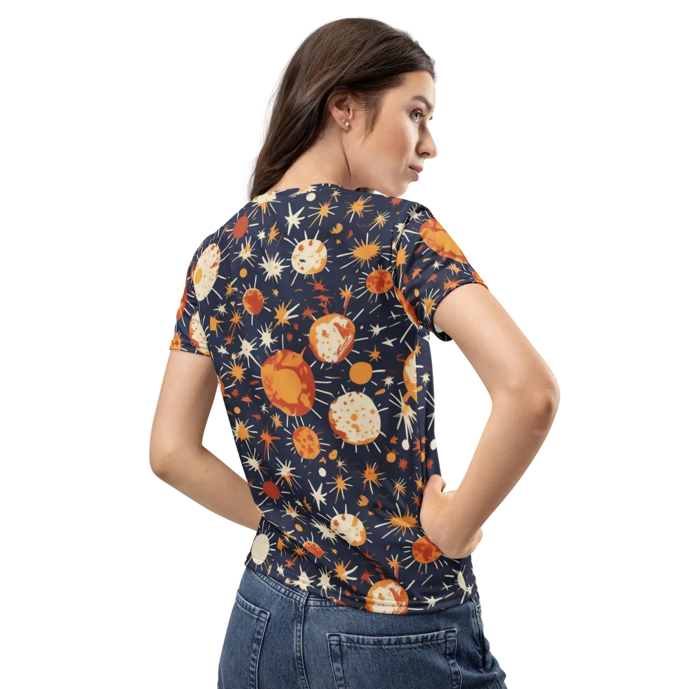 Copper Constellation on Women's Crew Neck T-Shirt — Back