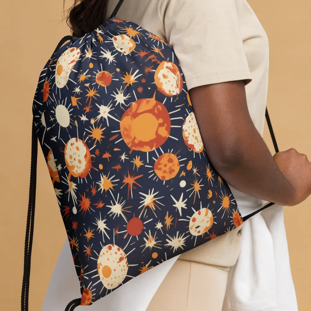 Copper Constellation on Drawstring Bag — Front