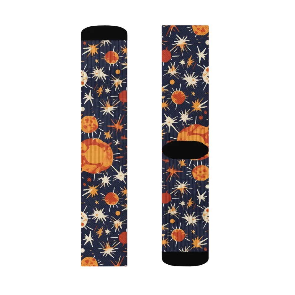 Copper Constellation on Socks — Right Sock