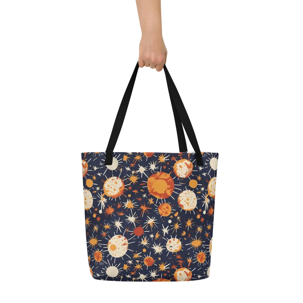 Copper Constellation on Large Tote Bag W/ Pocket — Front