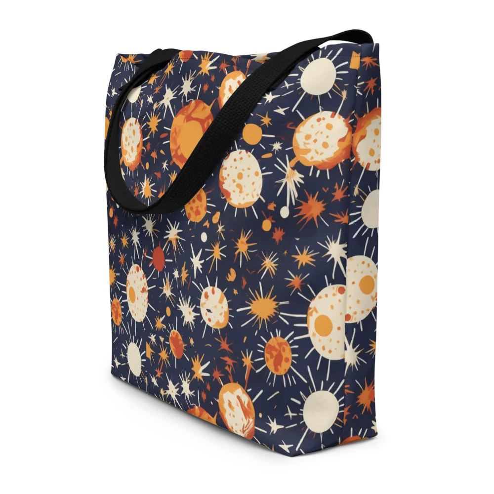 Copper Constellation on Large Tote Bag W/ Pocket — Front