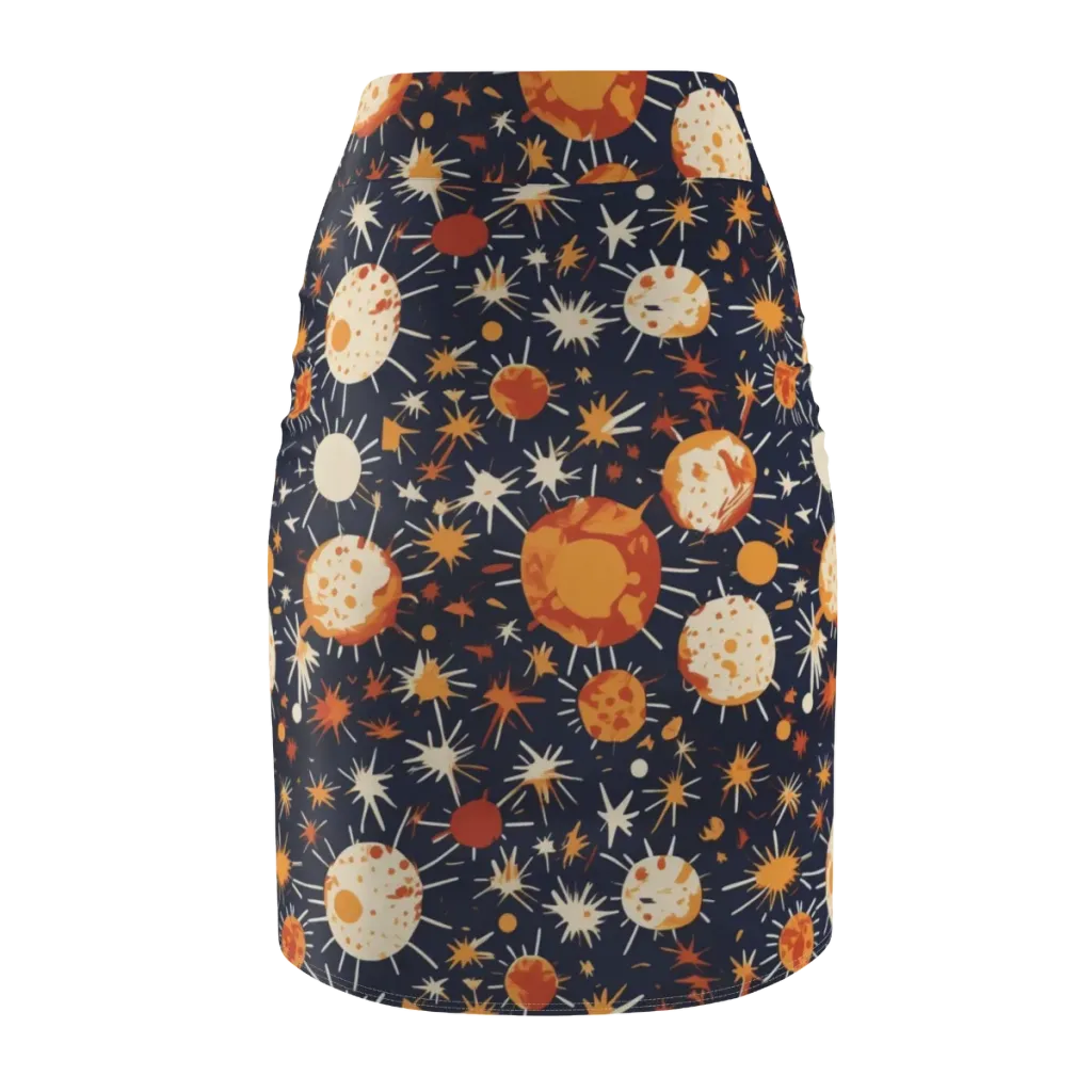 Copper Constellation on Pencil Skirt — Back