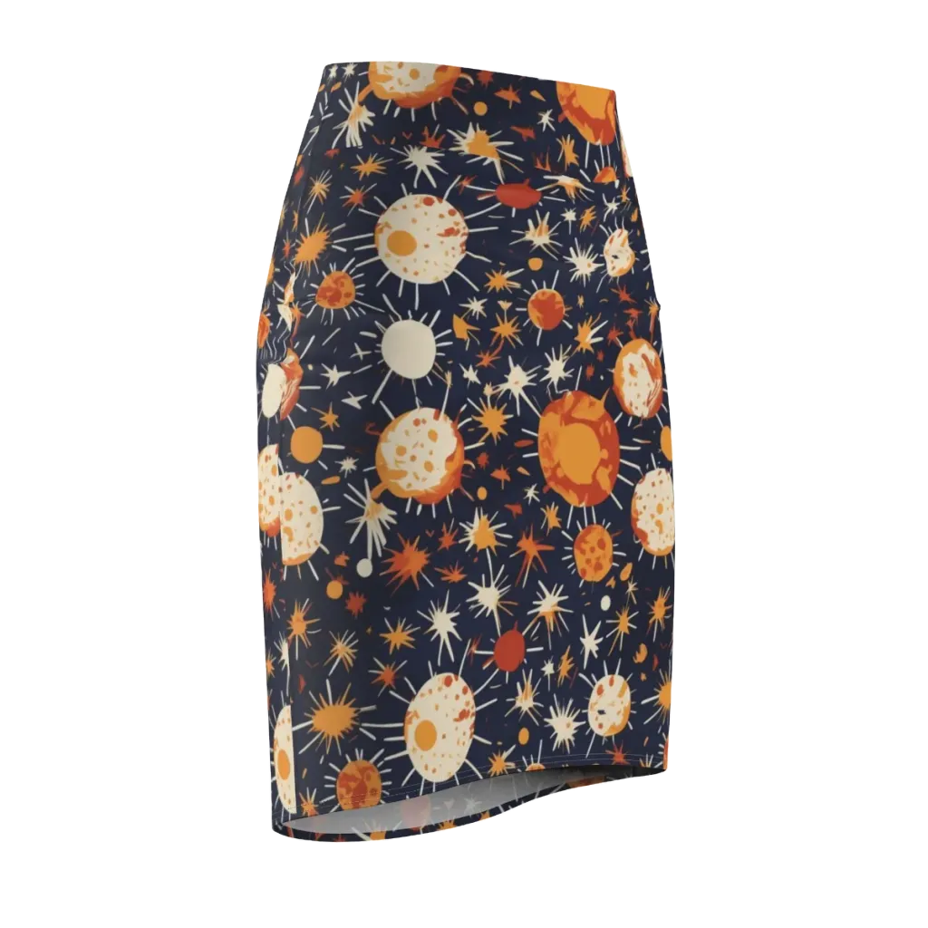 Copper Constellation on Pencil Skirt — Front Side