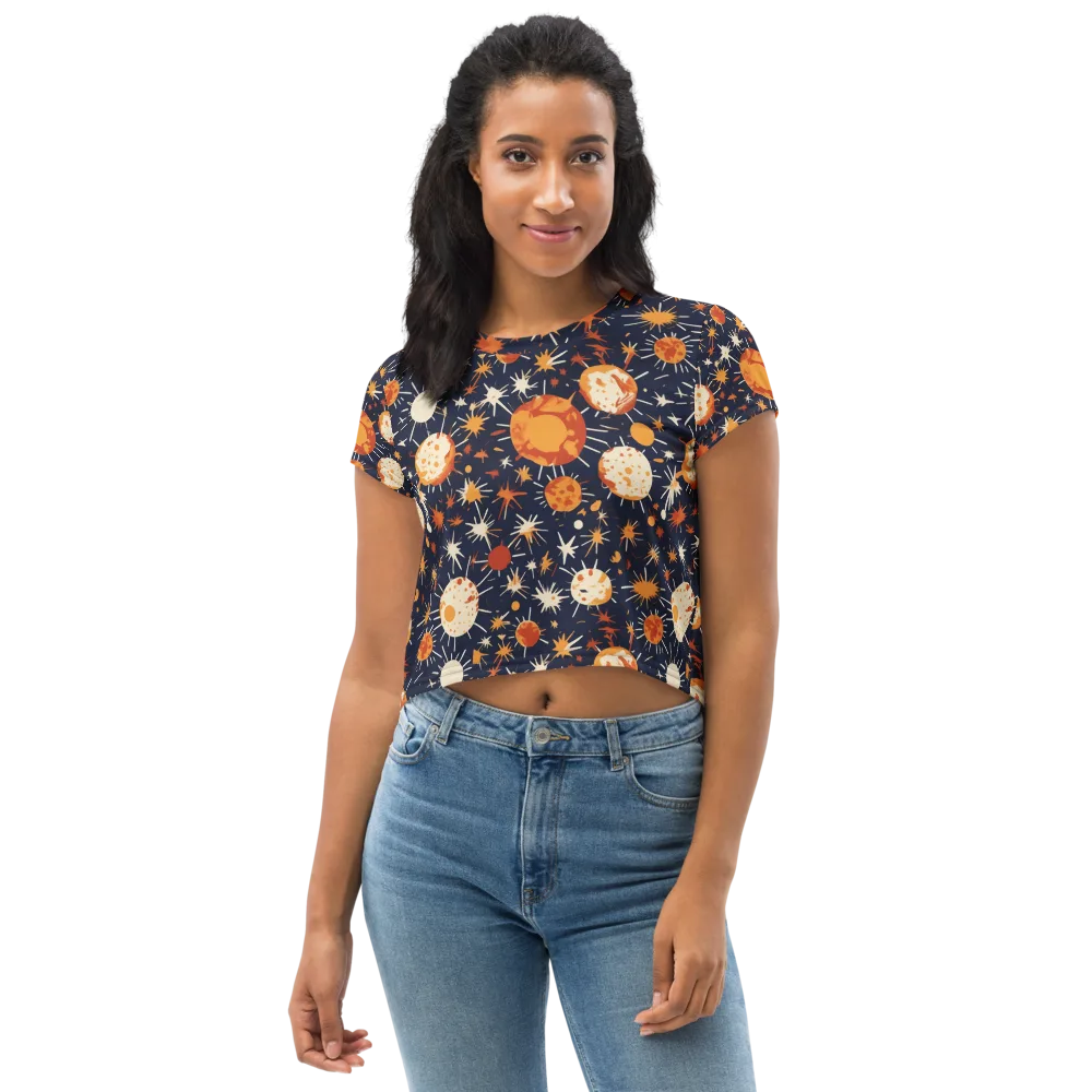Copper Constellation on Crop Tee — Front