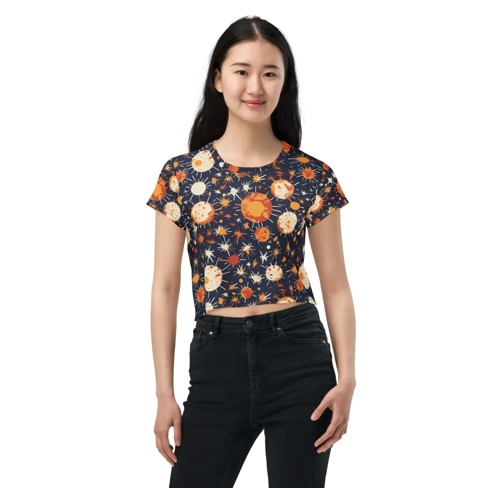 Copper Constellation on Crop Tee — Front