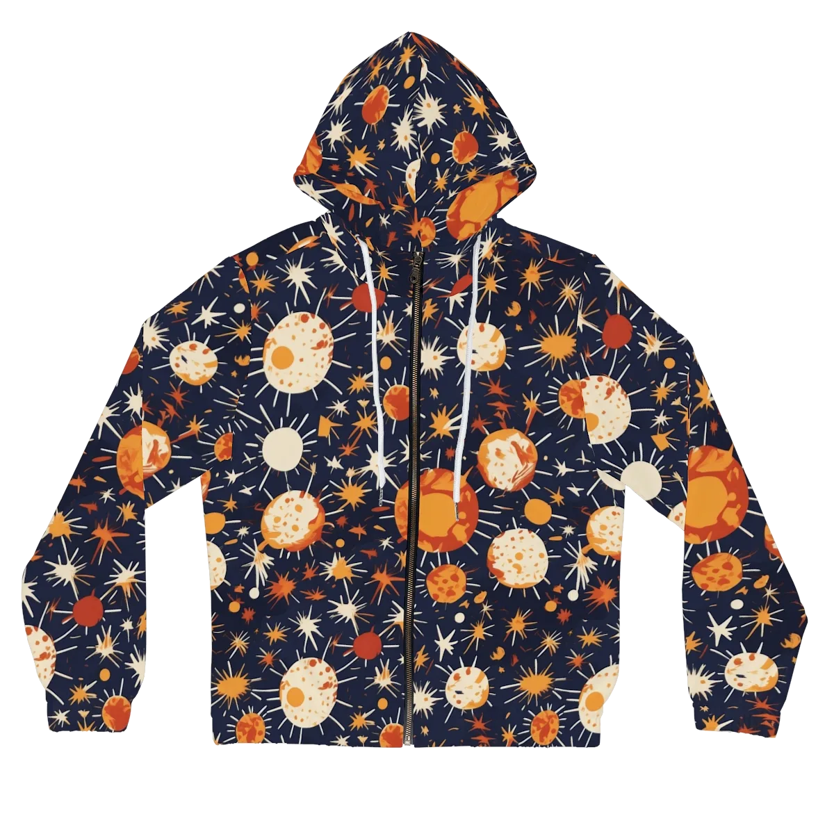 Copper Constellation on Women's Full-Zip Hoodie — Front