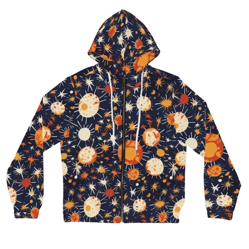 Copper Constellation on a Women's Full-Zip Hoodie