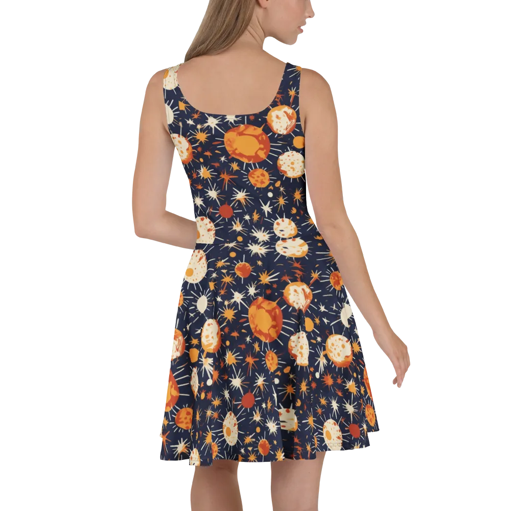 Copper Constellation on Skater Dress — Back