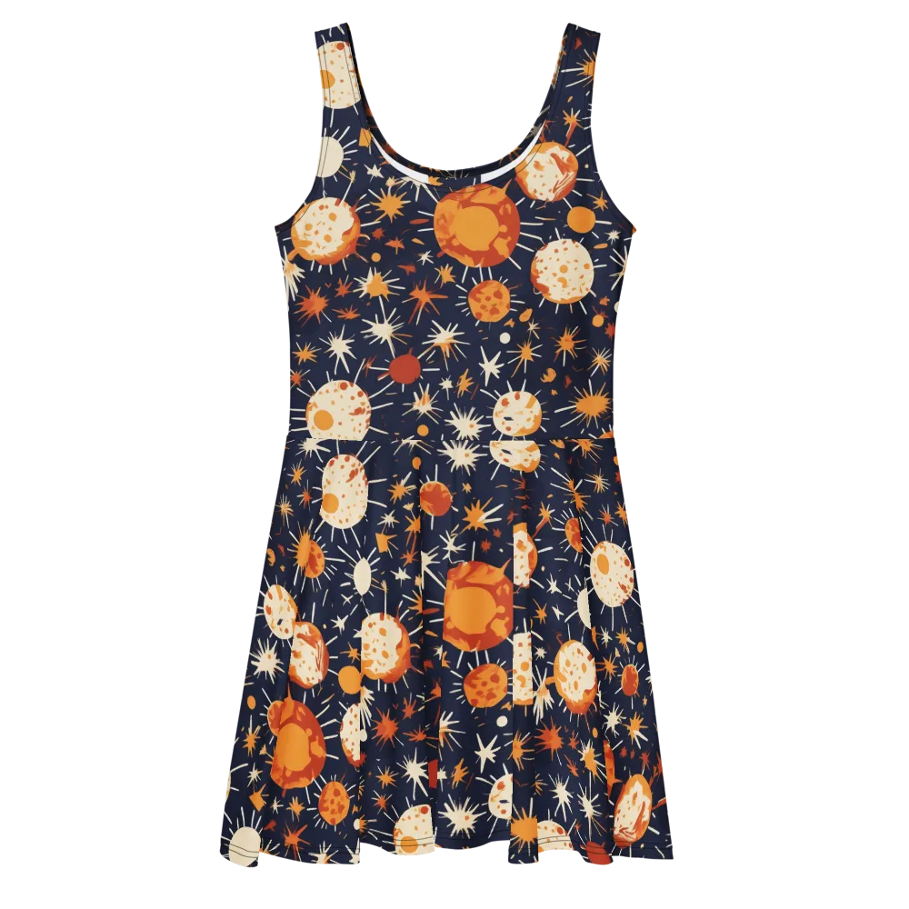 Copper Constellation on Skater Dress — Front