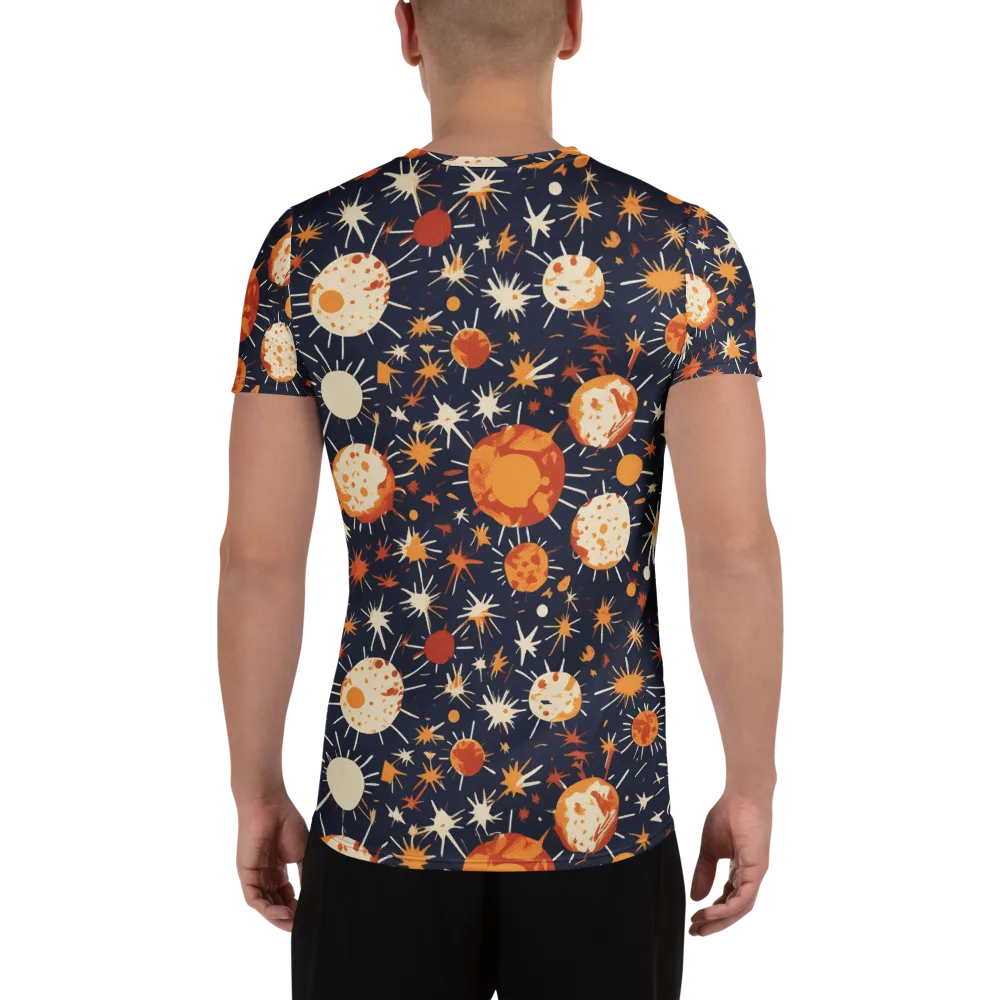 Copper Constellation on Men's Athletic T-Shirt — Back