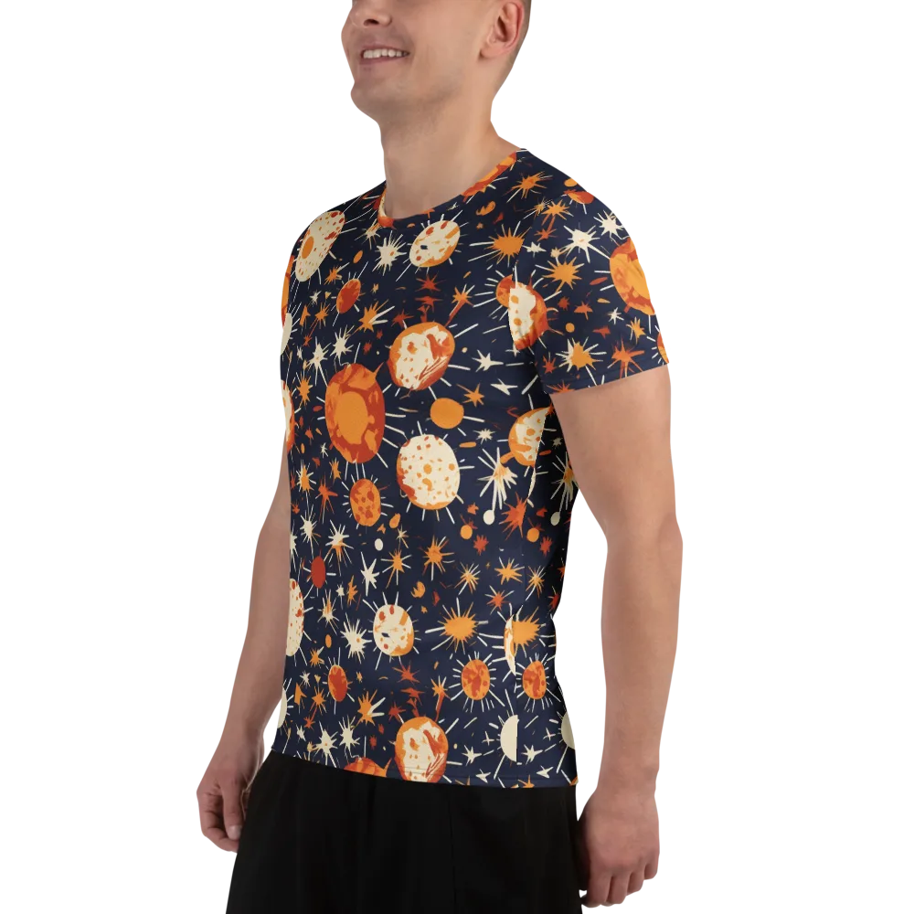 Copper Constellation on Men's Athletic T-Shirt — Left