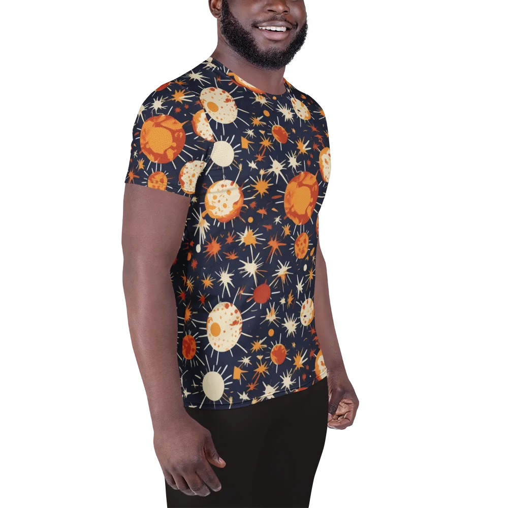 Copper Constellation on Men's Athletic T-Shirt — Right