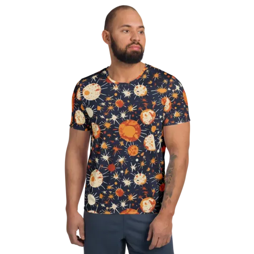 Copper Constellation on a Men's Athletic T-Shirt