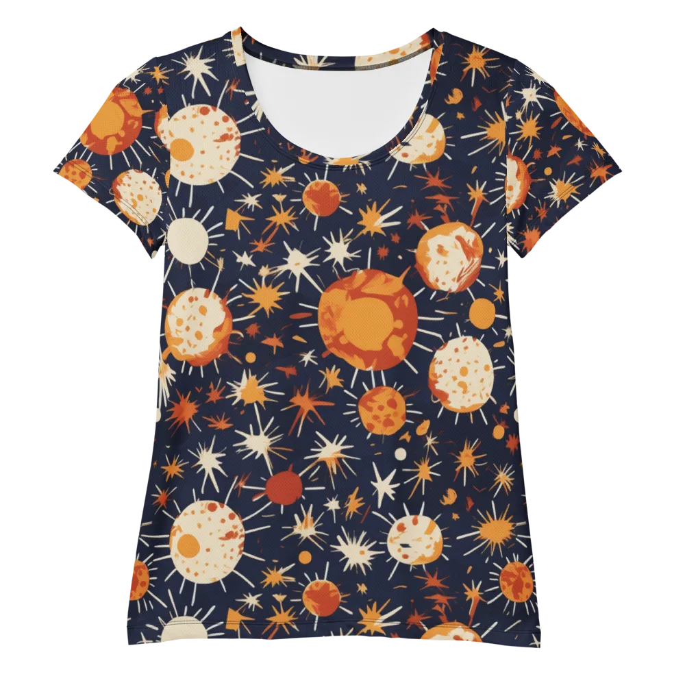 Copper Constellation on Women's Athletic T-Shirt — Front