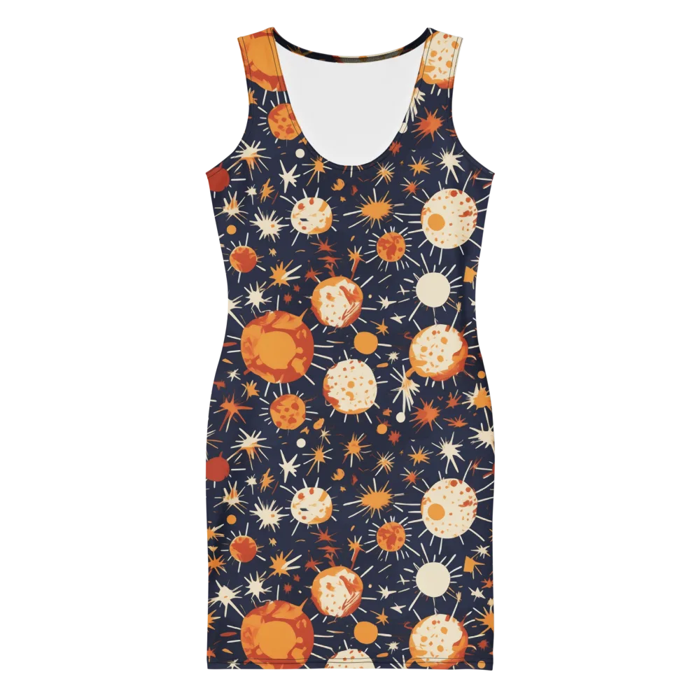 Copper Constellation on Bodycon Dress — Front