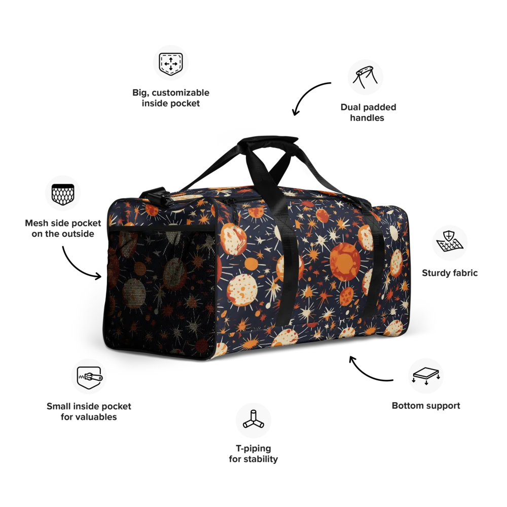 Copper Constellation on Duffle Bag — Right Front