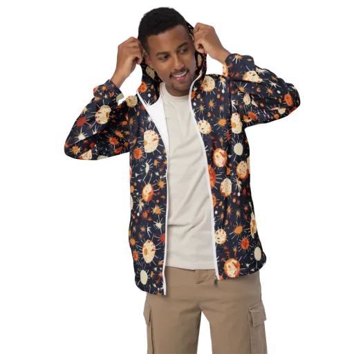 Copper Constellation on a Men's Windbreaker