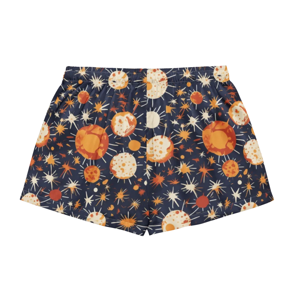 Copper Constellation on Women's Pajama Shorts — Back