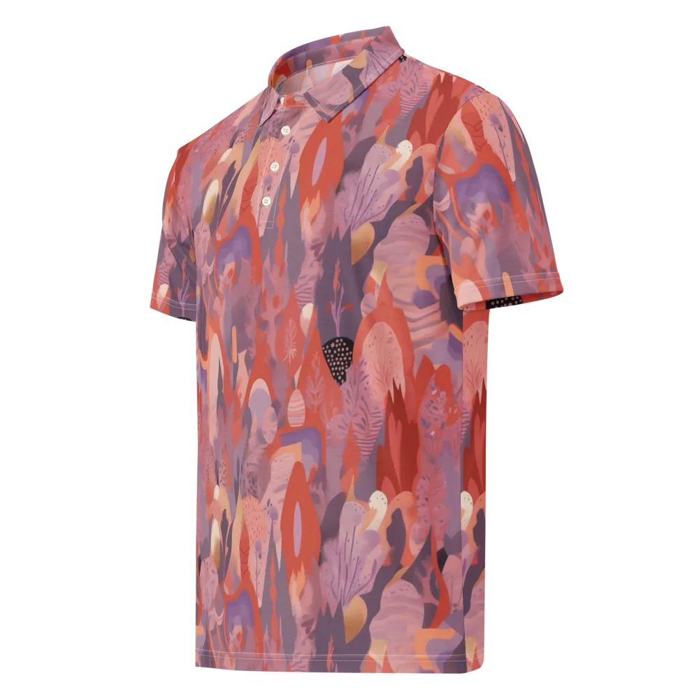 Lavender Current on Men's Slim Fit Polo Shirt — Left Front