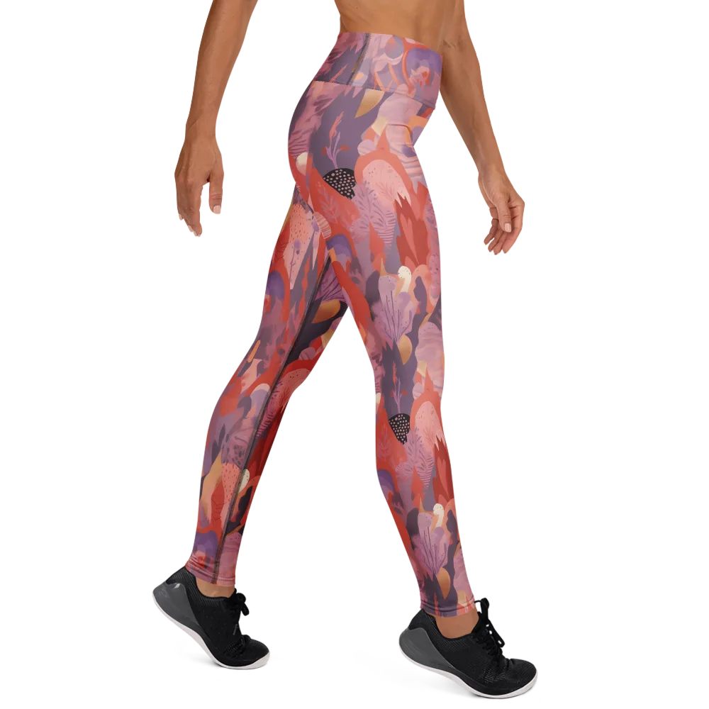 Lavender Current on Yoga Leggings — Right