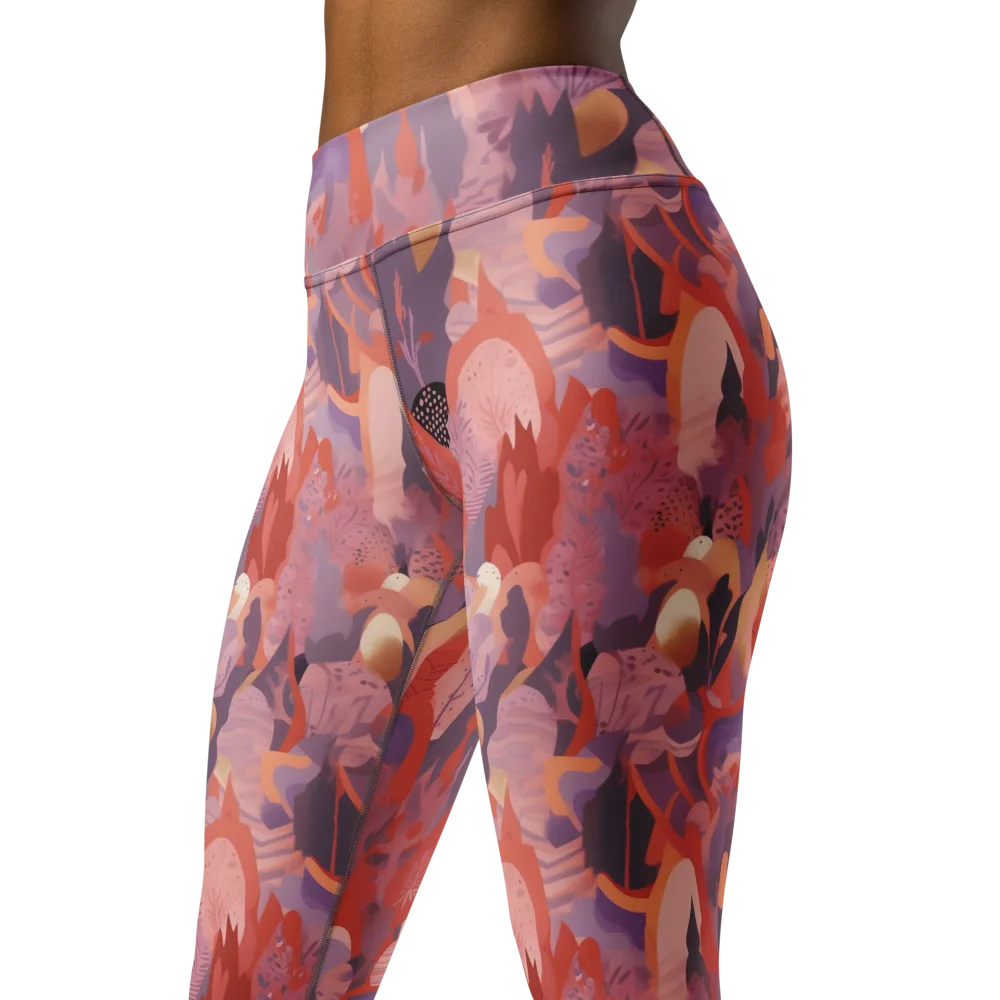 Lavender Current on Yoga Leggings — Left Front