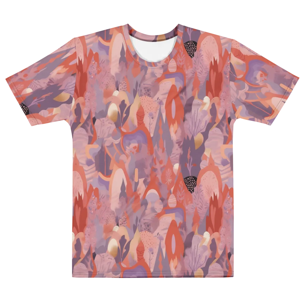 Lavender Current on Men's Cotton Crew Neck T-Shirt — Front