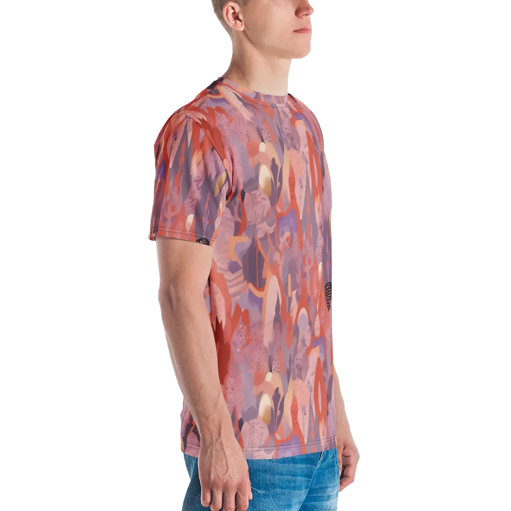 Lavender Current on Men's Crew Neck T-Shirt — Right