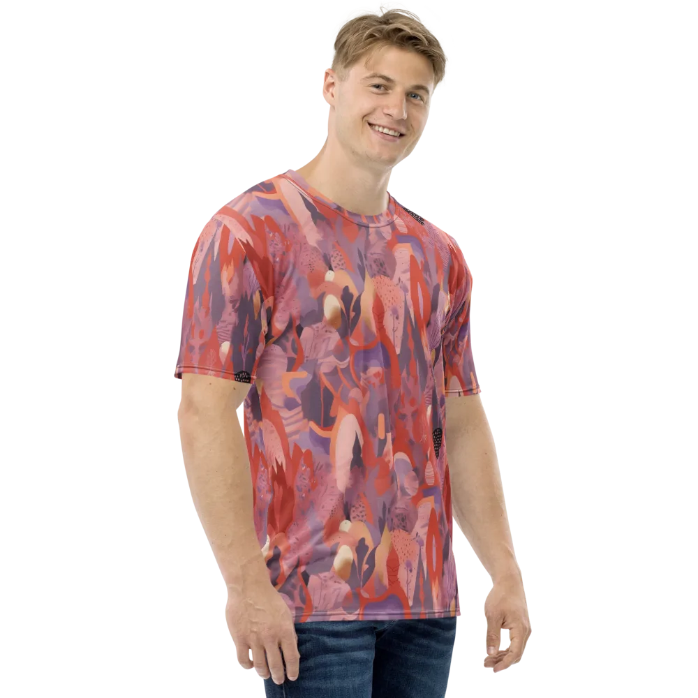Lavender Current on Men's Crew Neck T-Shirt — Right