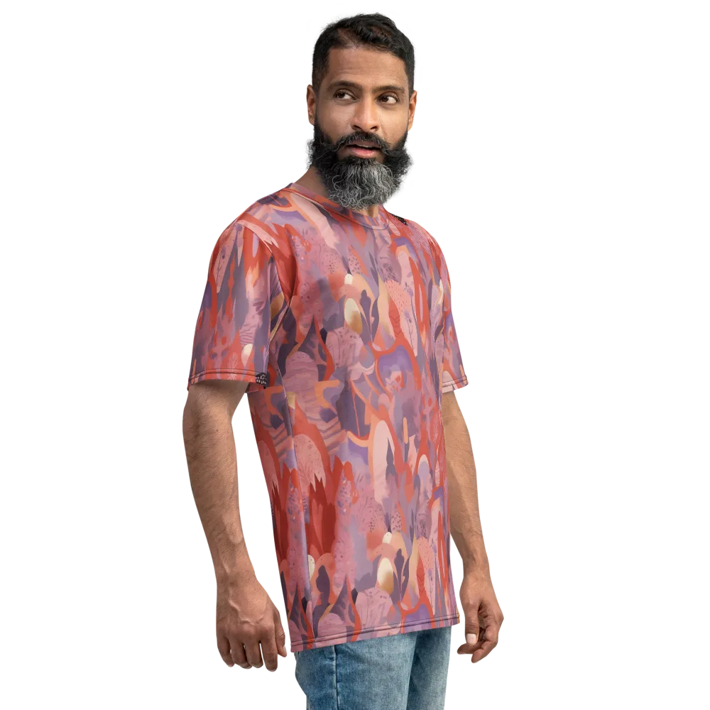 Lavender Current on Men's Crew Neck T-Shirt — Right