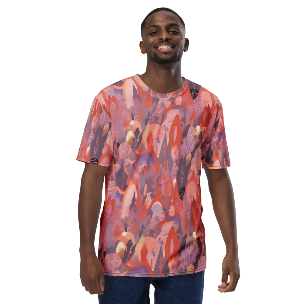 Lavender Current on Men's Crew Neck T-Shirt — Front