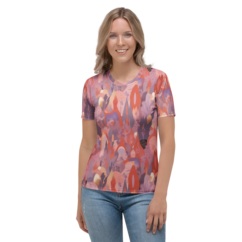 Lavender Current on Women's Crew Neck T-Shirt — Front