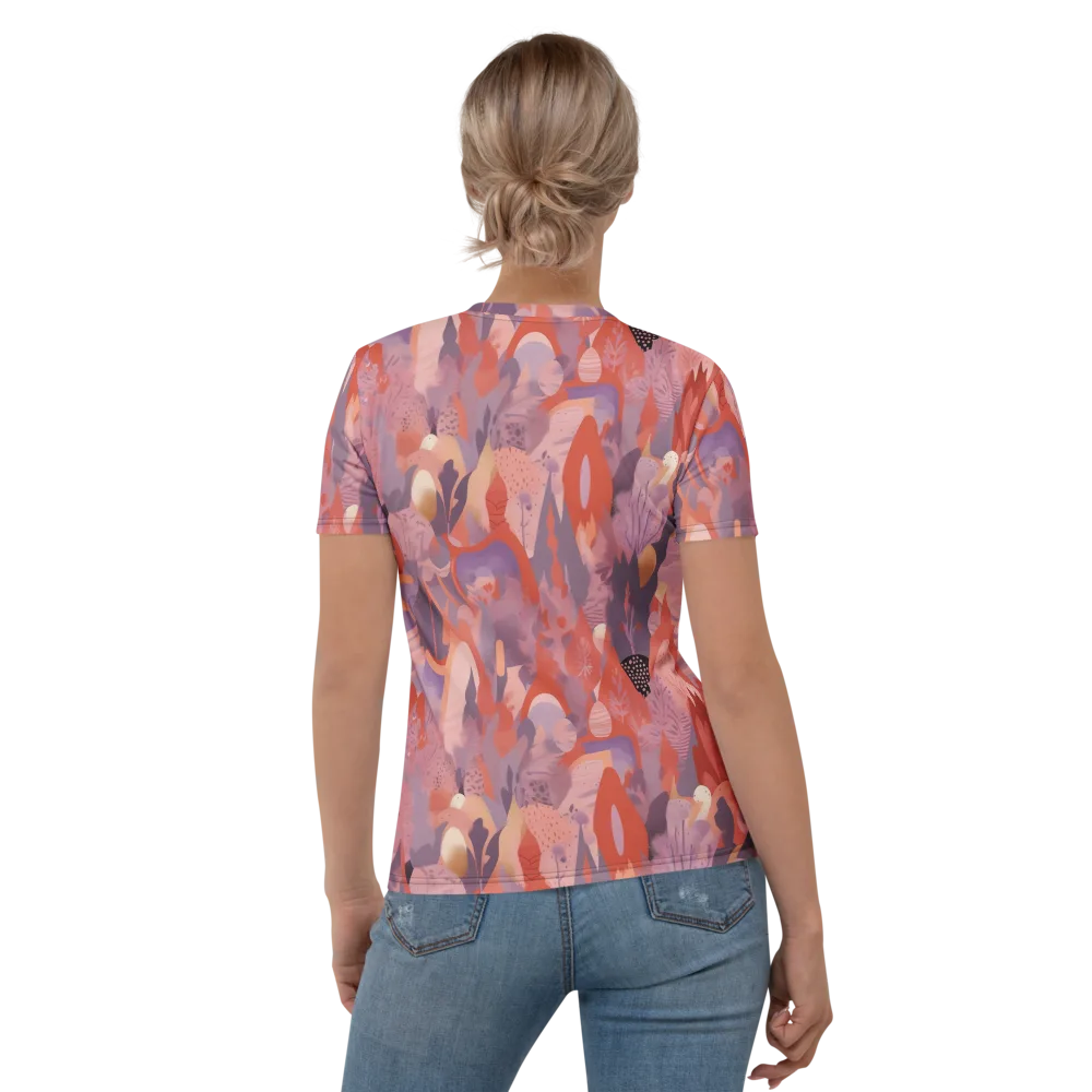 Lavender Current on Women's Crew Neck T-Shirt — Back