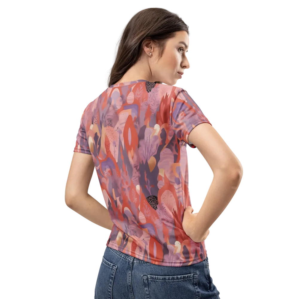 Lavender Current on Women's Crew Neck T-Shirt — Back