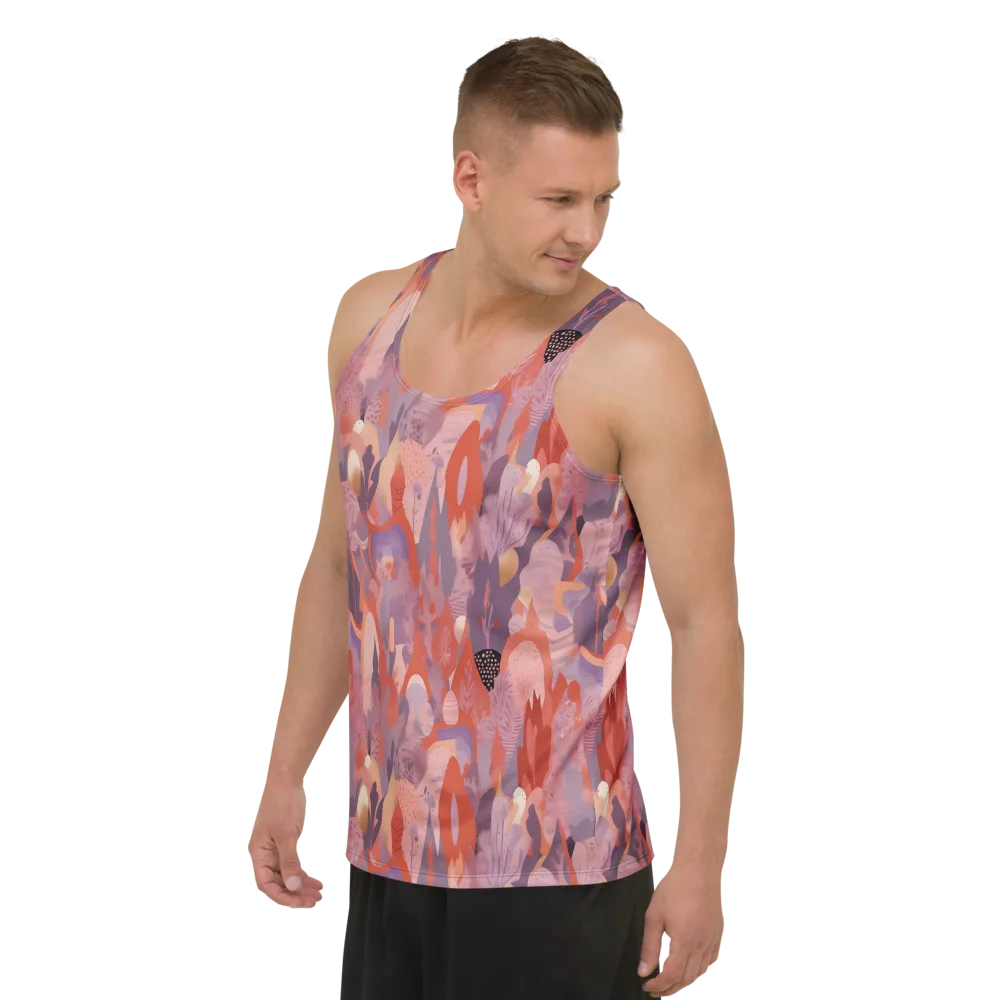 Lavender Current on Men's Tank Top — Left Front