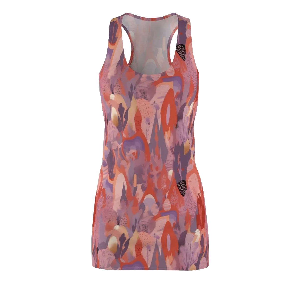 Lavender Current on Racerback Dress — Front