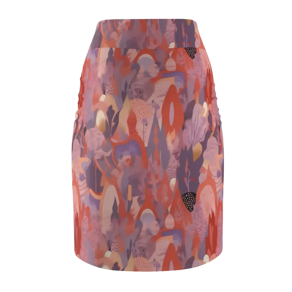 Lavender Current on Pencil Skirt — Back