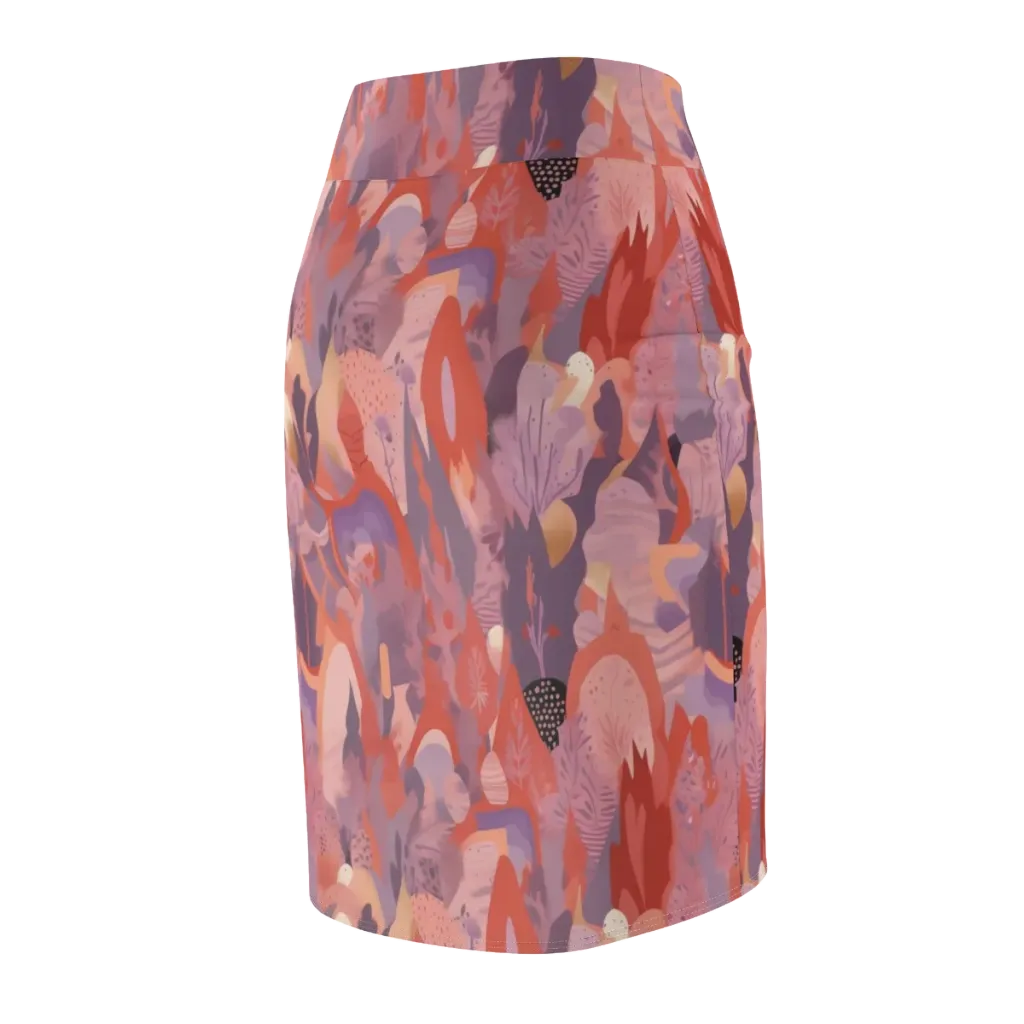 Lavender Current on Pencil Skirt — Back Side