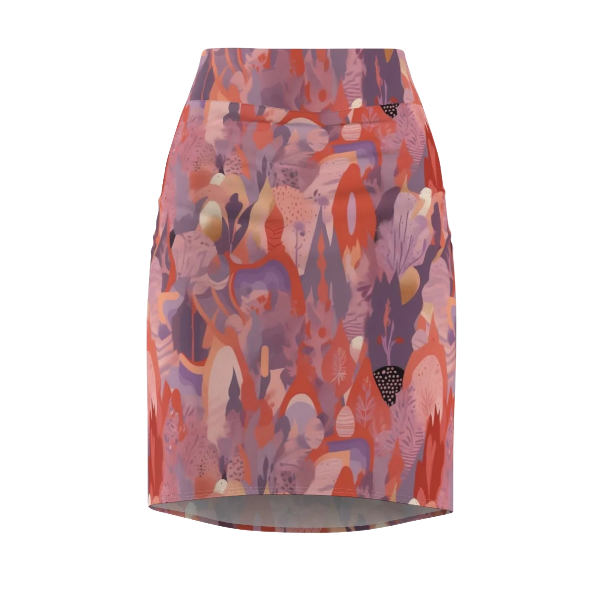 Lavender Current on Pencil Skirt — Front