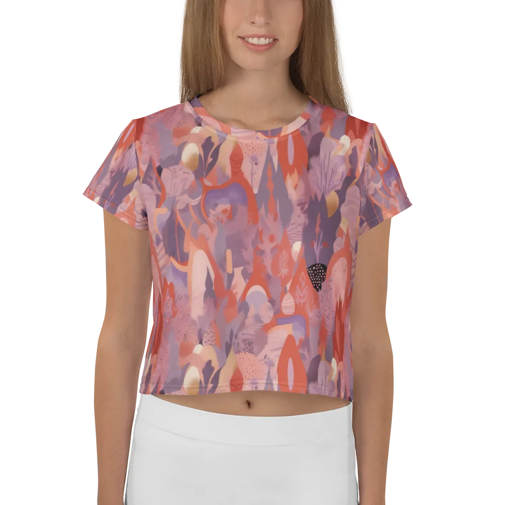 Lavender Current on Crop Tee — Front