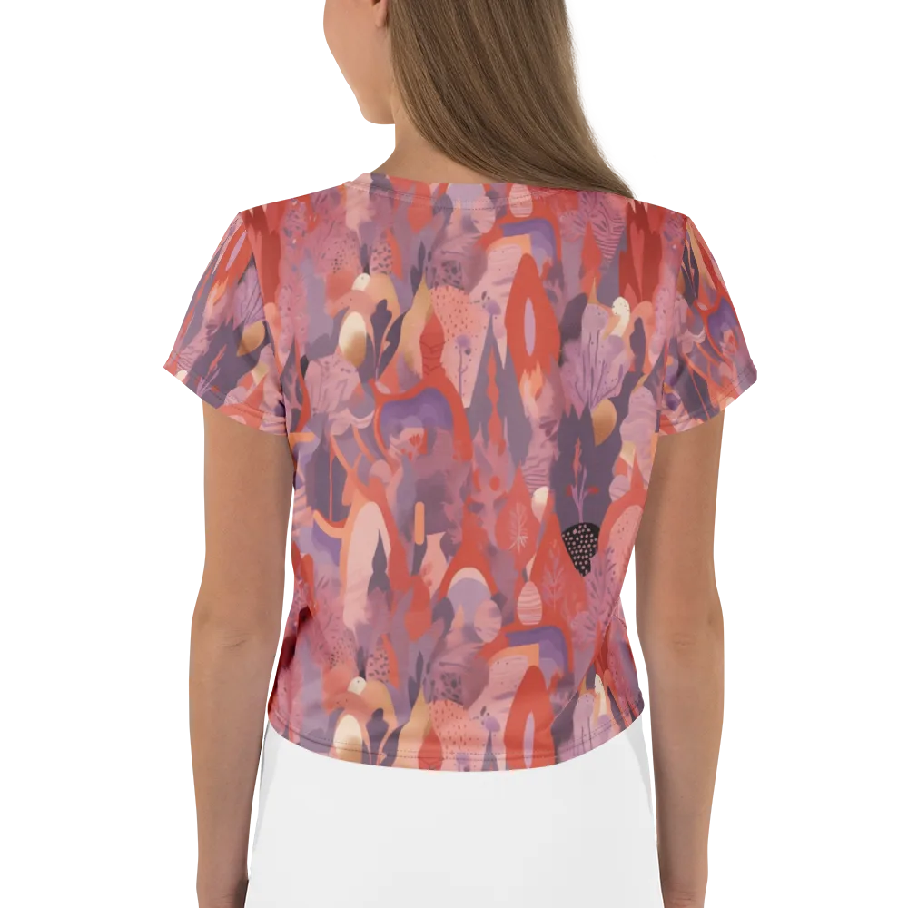 Lavender Current on Crop Tee — Back