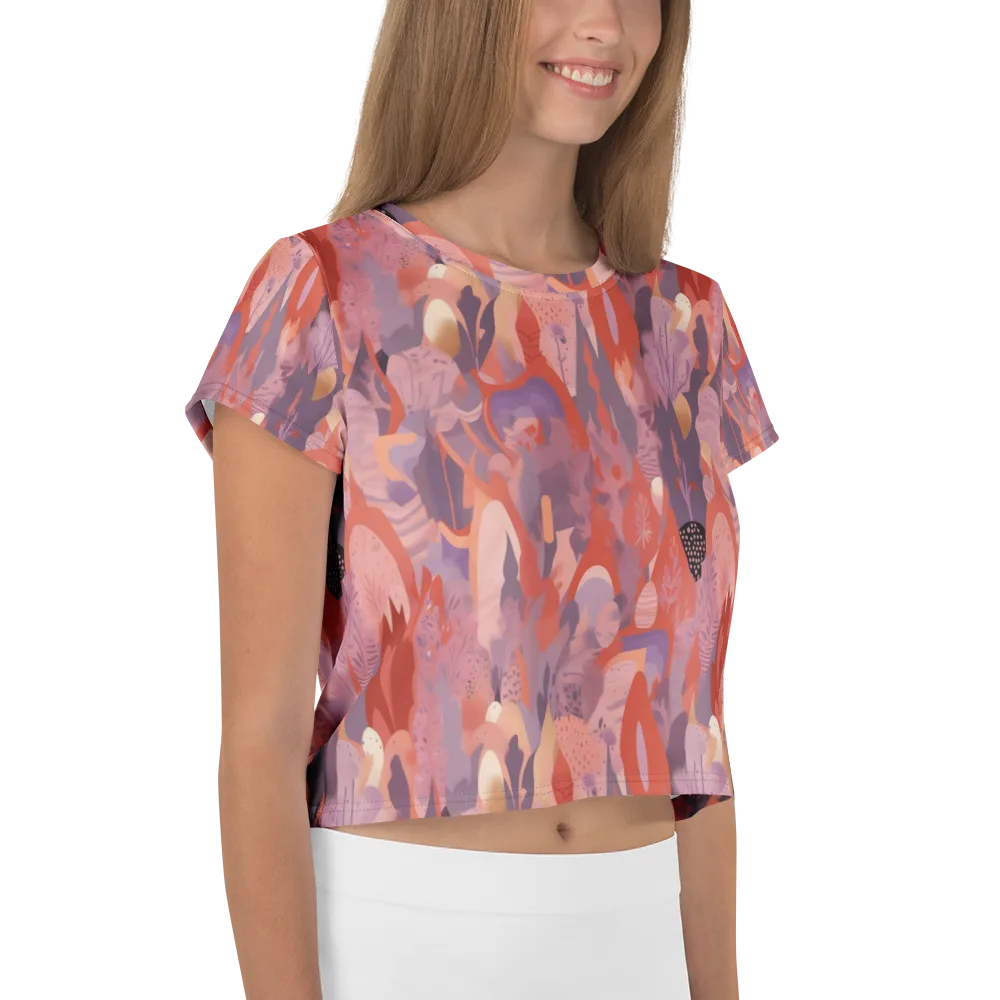 Lavender Current on Crop Tee — Right