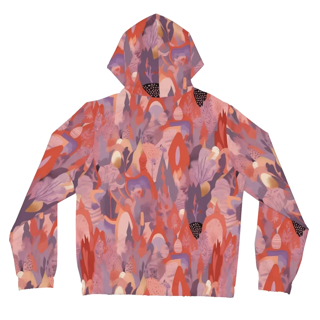 Lavender Current on Women's Full-Zip Hoodie — Back