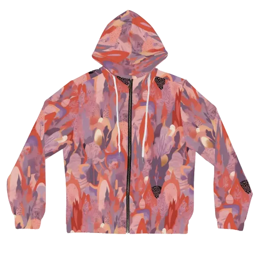 Lavender Current on a Women's Full-Zip Hoodie