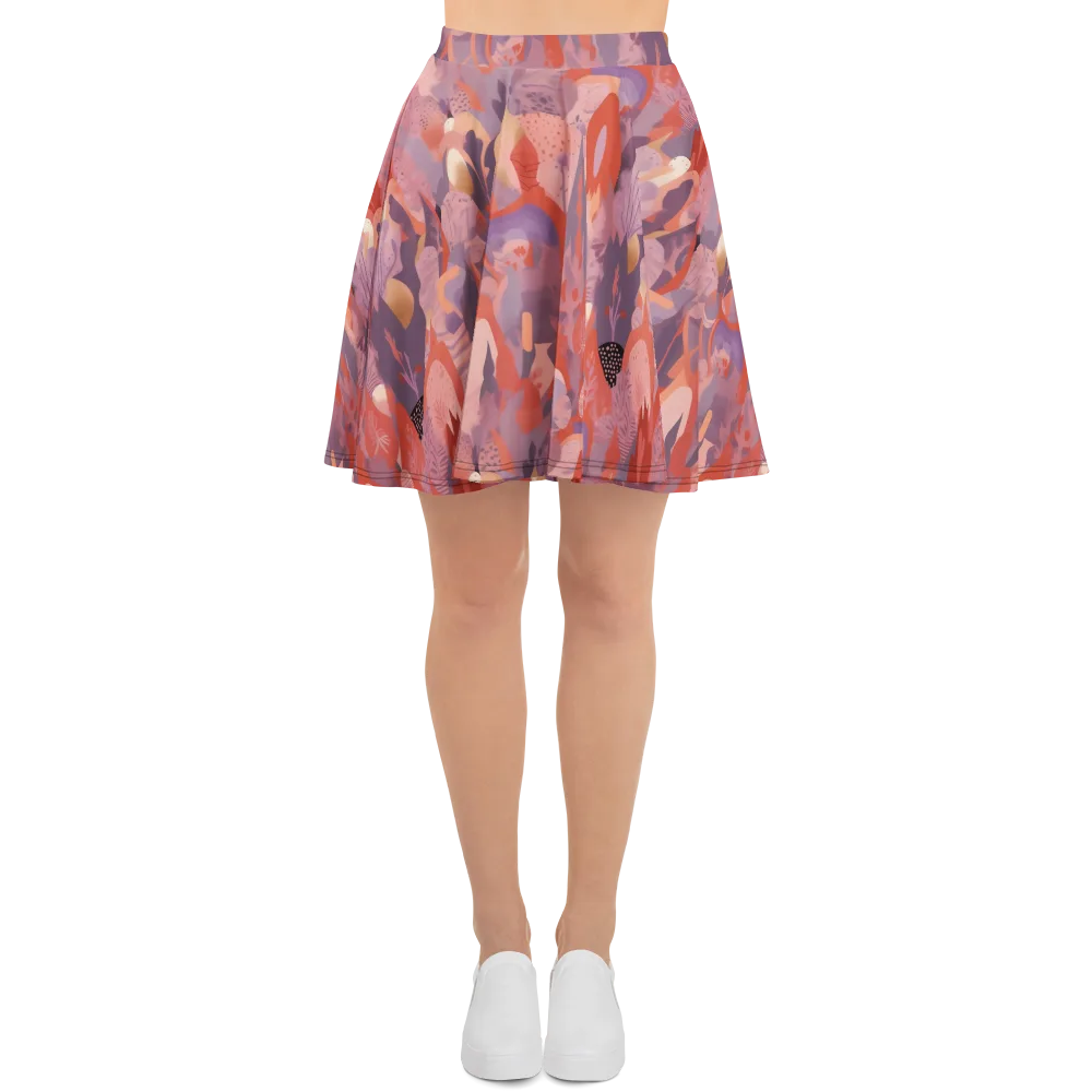 Lavender Current on Skater Skirt — Front