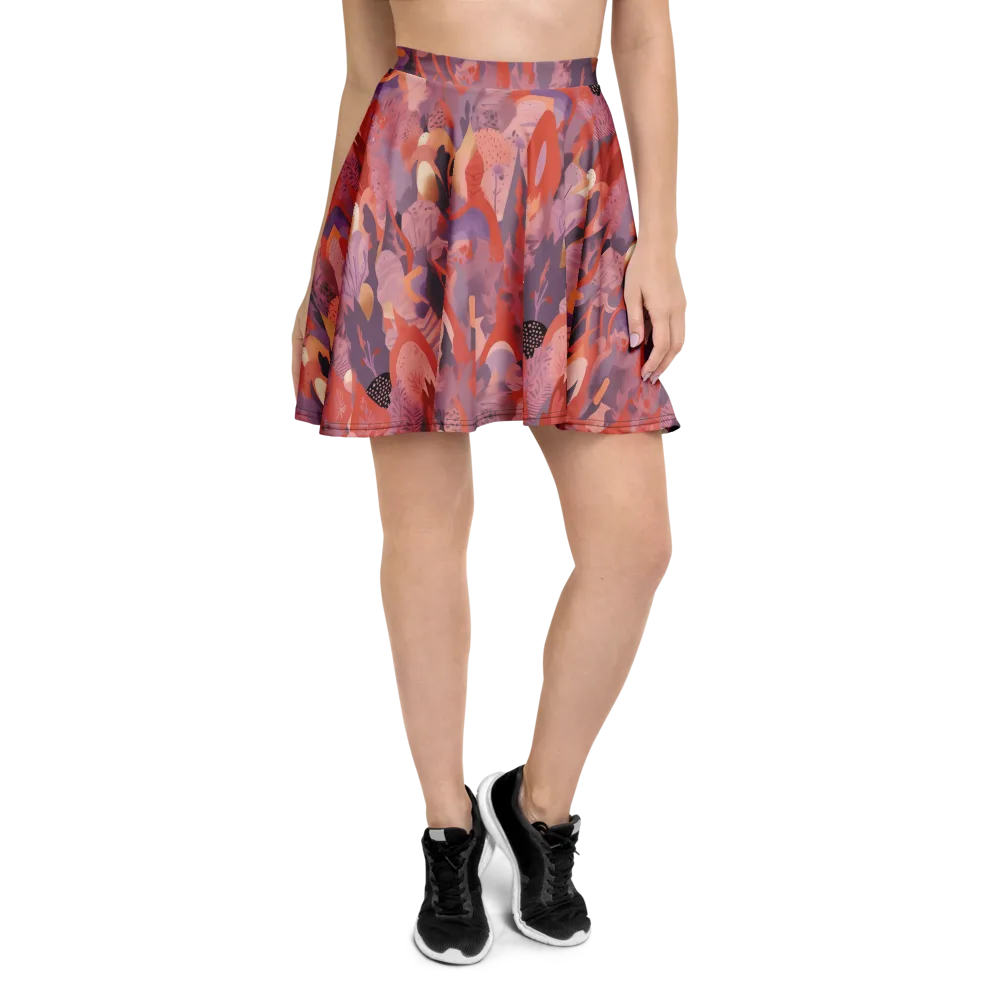 Lavender Current on Skater Skirt — Front