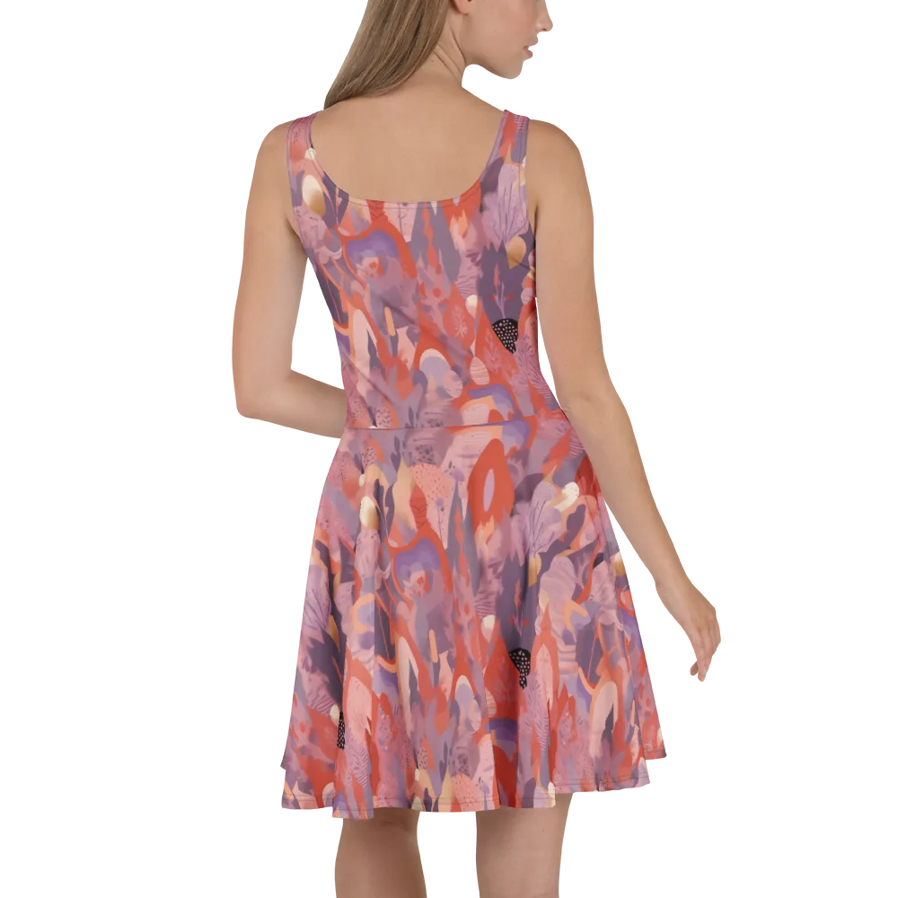 Lavender Current on Skater Dress — Back